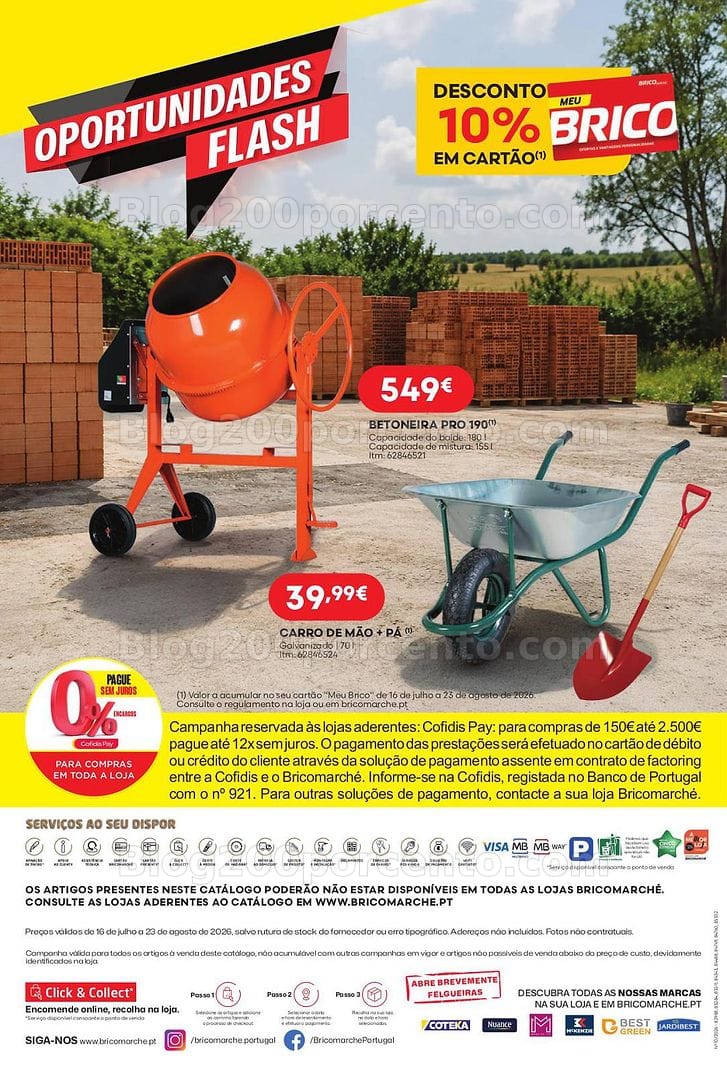 Antevisão Folheto BRICOMARCHÉ Promoções de 16 julho a 23 agosto